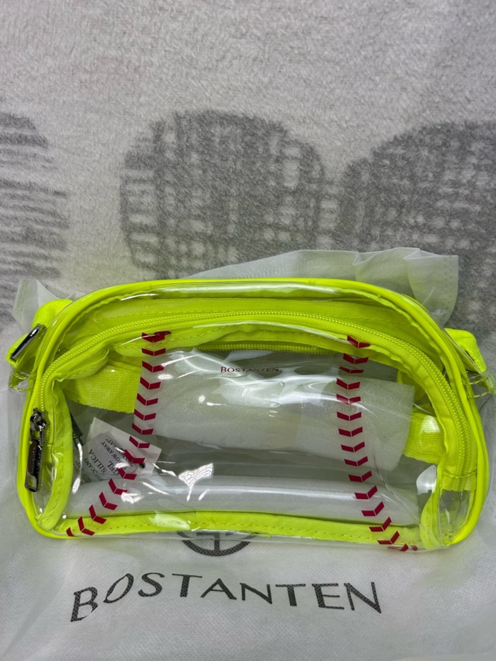 Bostanten Clear Baseball Stitch Crossbody – Baseball Fan Gift - Picture 4 of 6